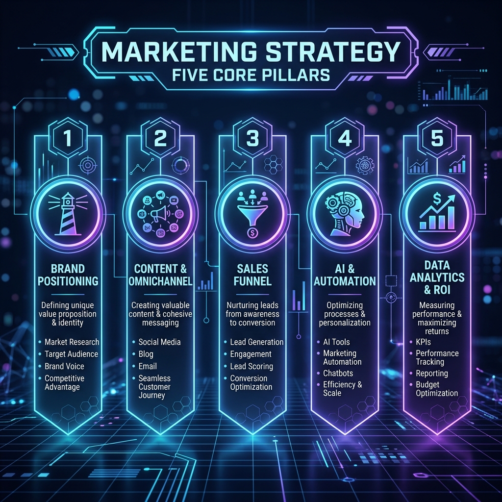 Đo Lường & Tối Ưu Chỉ Số ROI Marketing: Cách Xây Dựng Dashboard Quản Trị Dữ Liệu 5 Trụ cột tối ưu ROI - Lê Gia Huy Master of Marketing