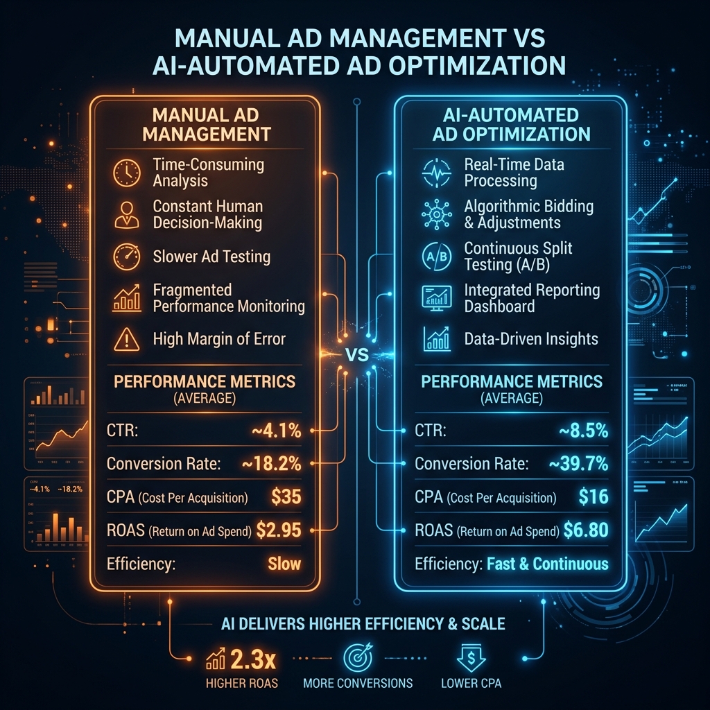 Bí Quyết Tối Ưu Chi Phí Chạy Quảng Cáo Facebook Ads & Google Ads Nhờ AI So sánh quản lý Ads thủ công và Tự động hóa AI - Lê Gia Huy Master of Marketing
